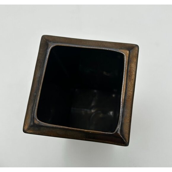 Vintage Haeger Floral Bronze Ceramic Vase - Picture 4 of 4